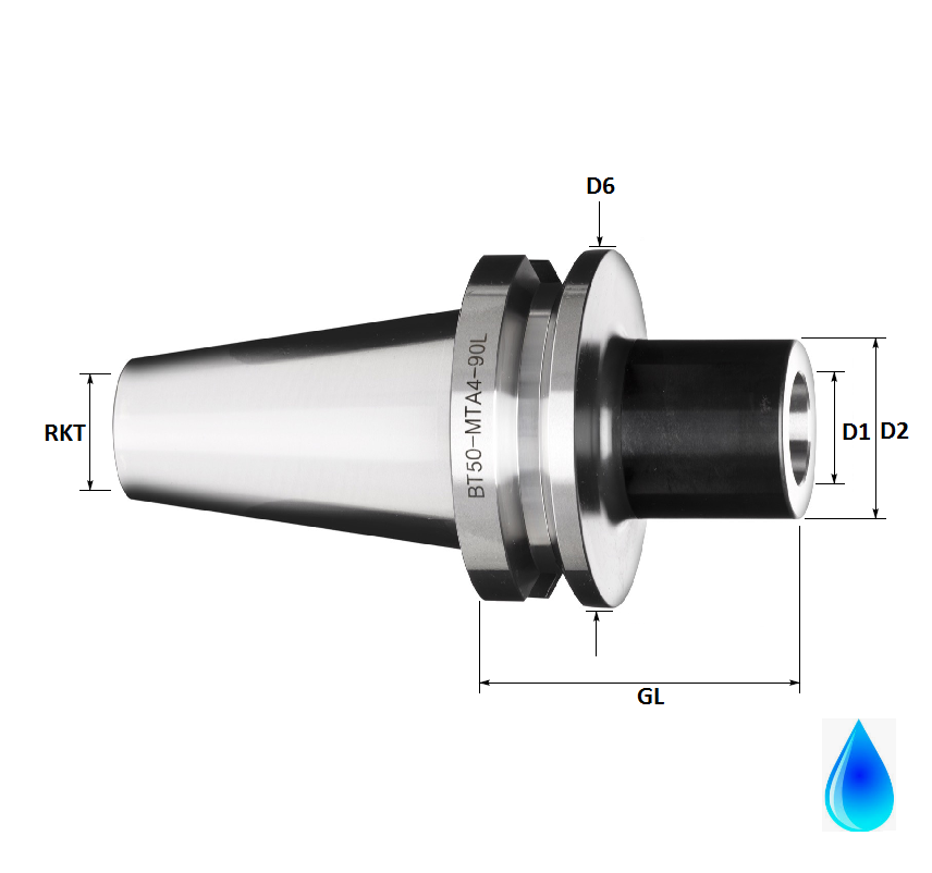 BT50 4 Morse Taper Shank Holder, Form AD (Medium/High Accuracy
